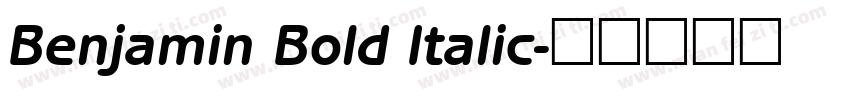 Benjamin Bold Italic字体转换